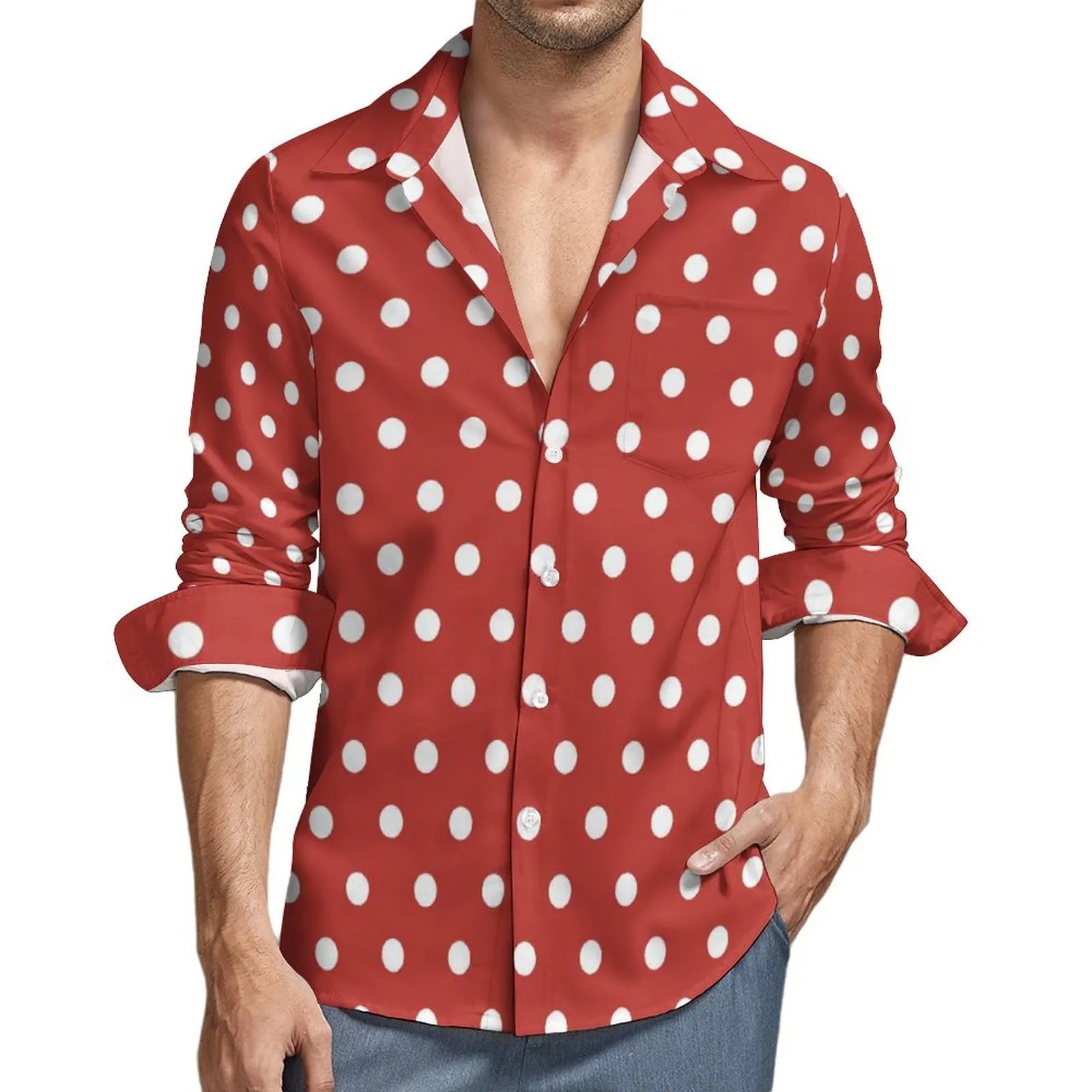 NiccolòBartoli Polka Dot Shirt Met Lange Mouwen