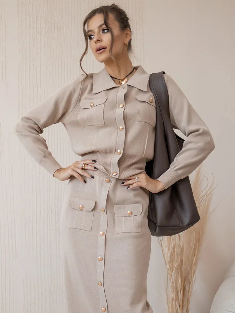 Sophia – Zachte Dames Gebreide Set