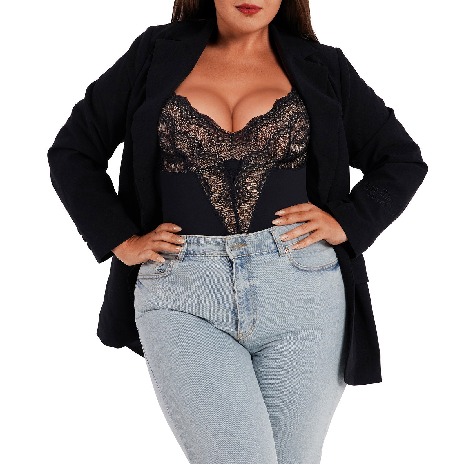 Deep-V Sensual Dames Bodysuit