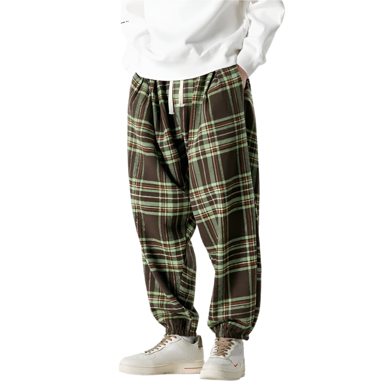 Lorenzo – Relaxte Heren Geruite Sweatpants