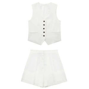 GiuseppeLazzari linnen giletset voor dames