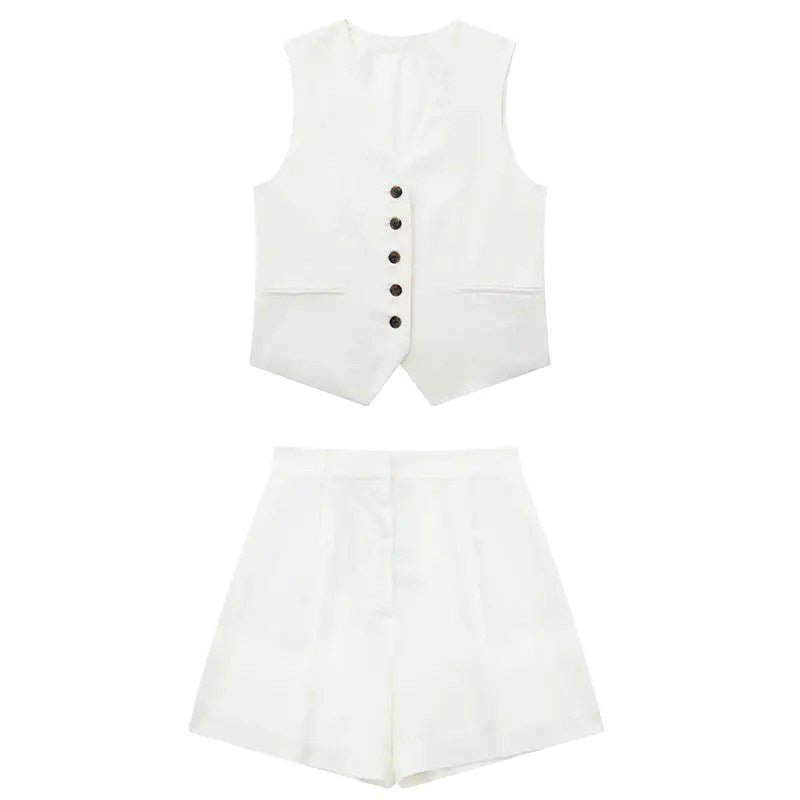 GiuseppeLazzari linnen giletset voor dames