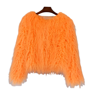 Elisa – Levendige Unisex Festival Faux Fur Jas
