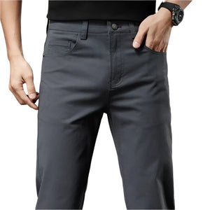 Giovanni – Geklede Heren Straight-Leg Katoenen Broek