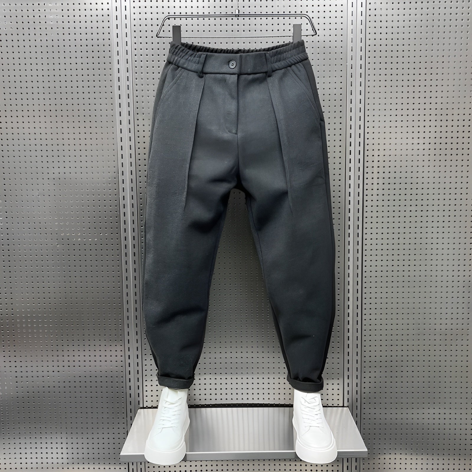 Lorenzo – Gemêleerde Tailored Broek voor Heren