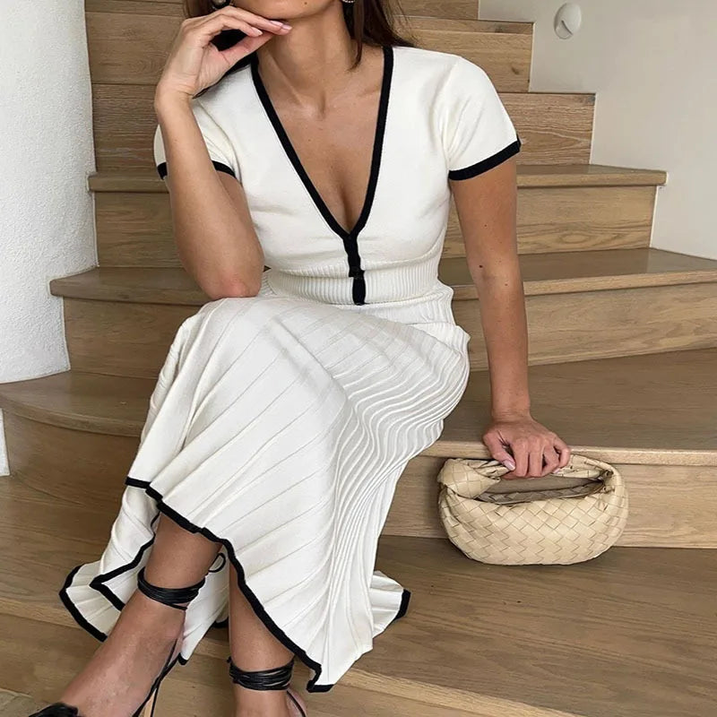 MariaFiorelli Trim Sweater Rok Set