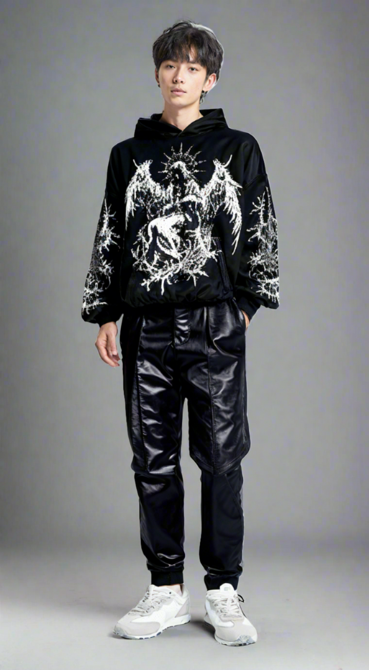 PaoloGreco Gotische Patchwork Hoodie