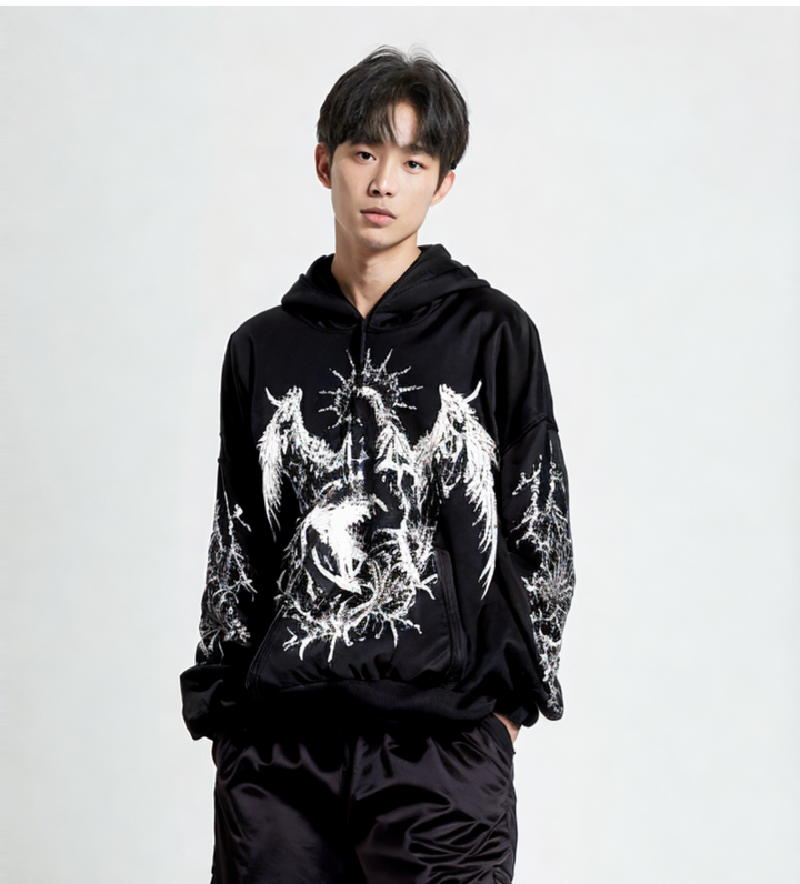 PaoloGreco Gotische Patchwork Hoodie