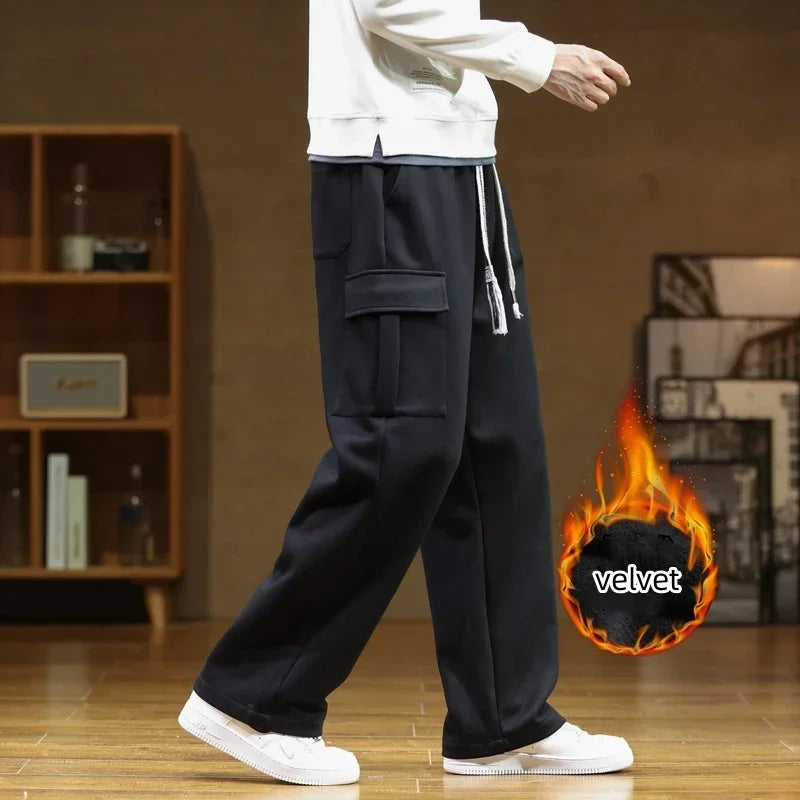 Lorenzo – Relaxte Heren Velvet Cargo Joggingbroek
