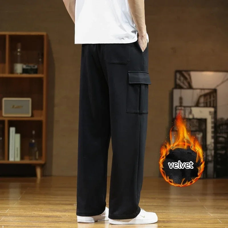 Lorenzo – Relaxte Heren Velvet Cargo Joggingbroek