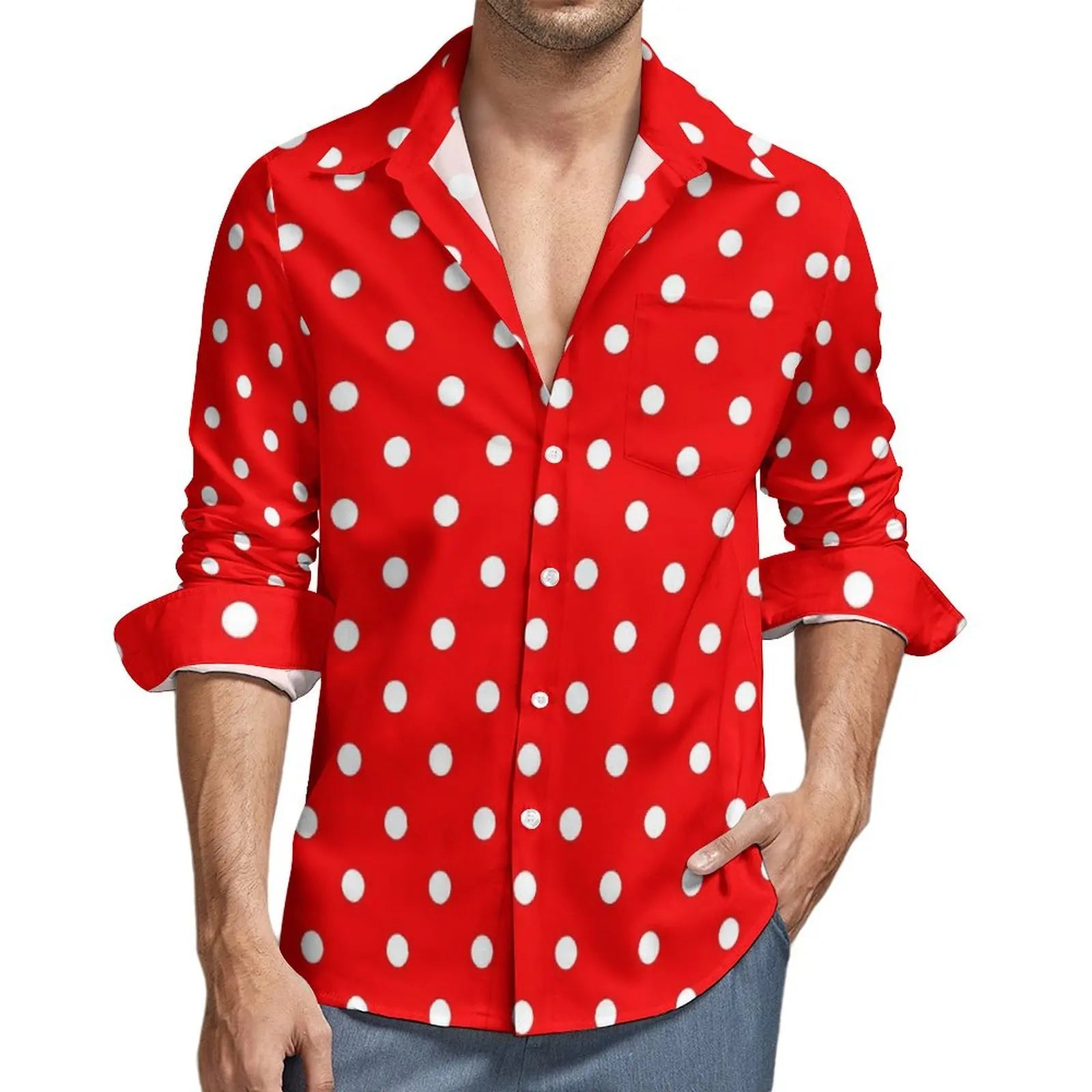 NiccolòBartoli Polka Dot Shirt Met Lange Mouwen