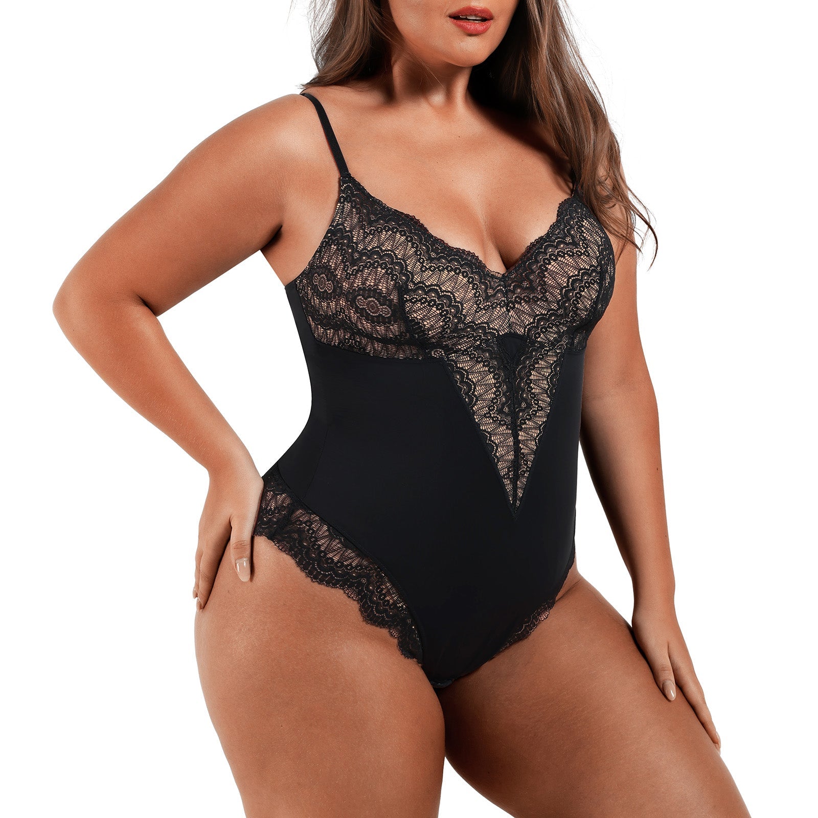 Deep-V Sensual Dames Bodysuit