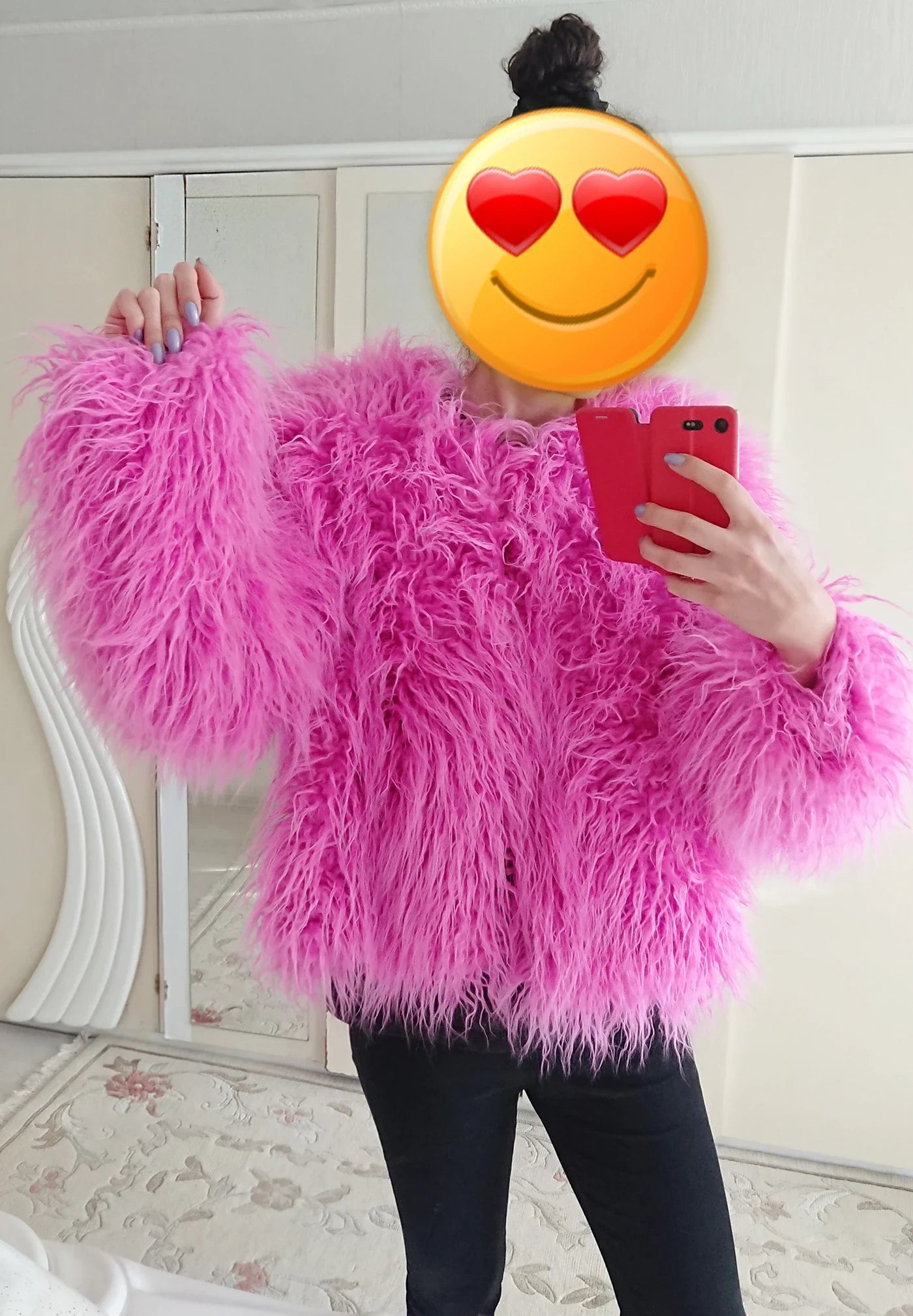 Elisa – Levendige Unisex Festival Faux Fur Jas
