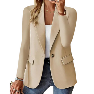 Isabella – Getailleerde Dames Blazer in Zachte Neutrale Kleuren