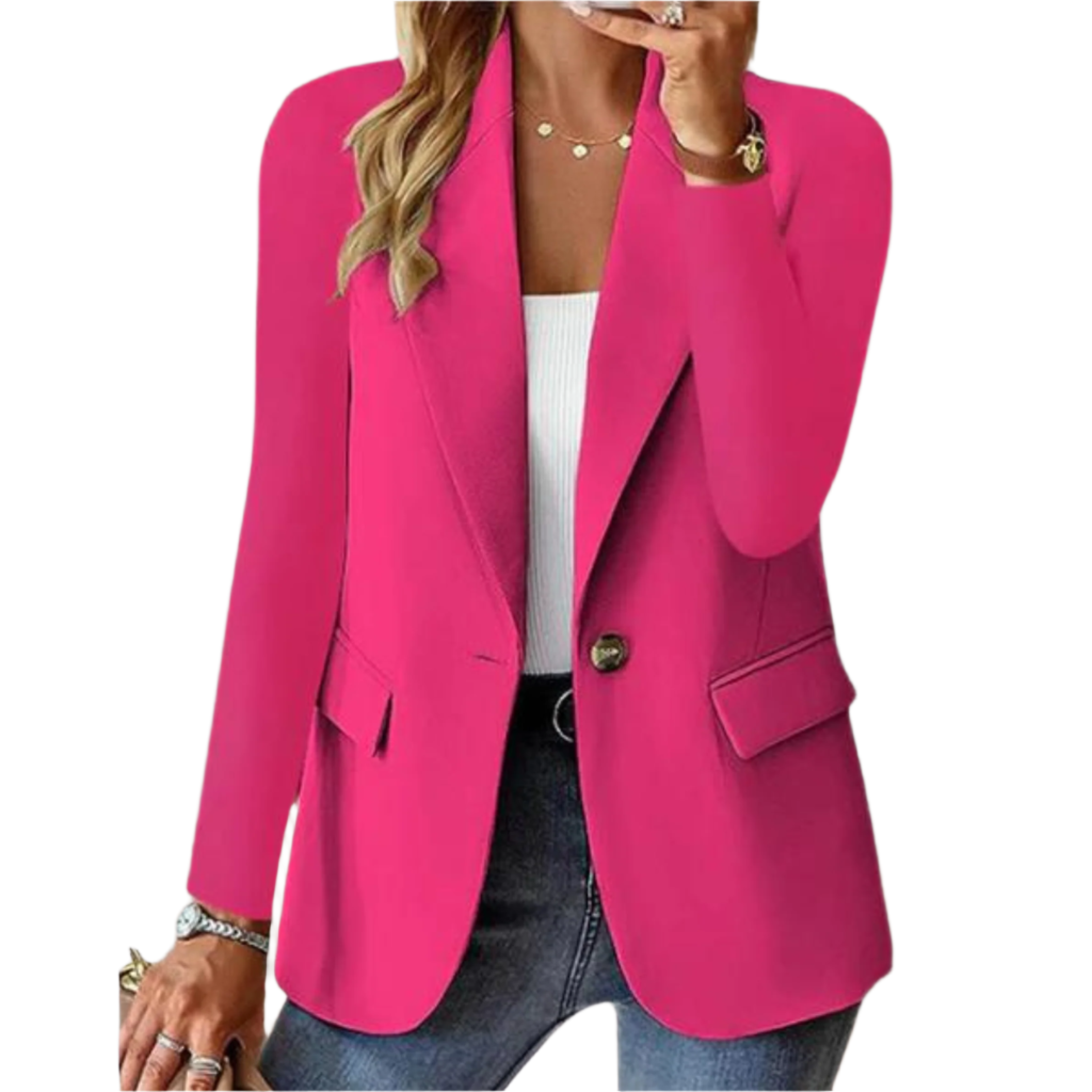 Isabella – Getailleerde Dames Blazer in Zachte Neutrale Kleuren