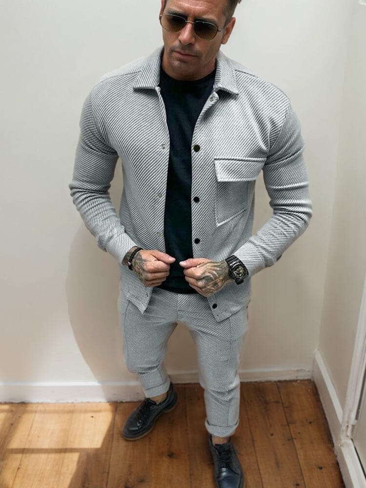 ValentinoCosta Twill Jasje en Broek Set voor Mannen