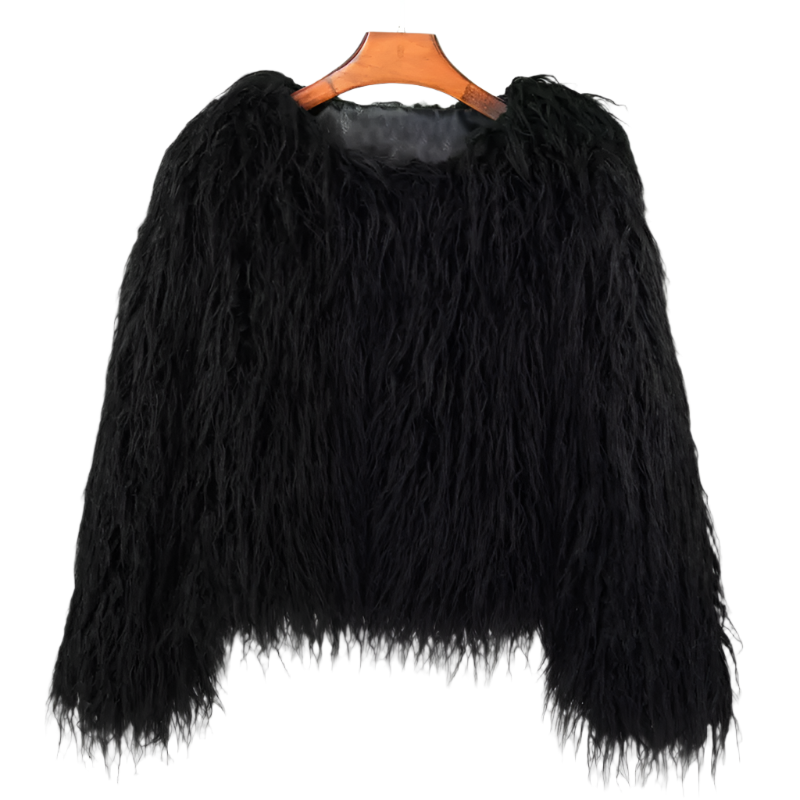 Elisa – Levendige Unisex Festival Faux Fur Jas