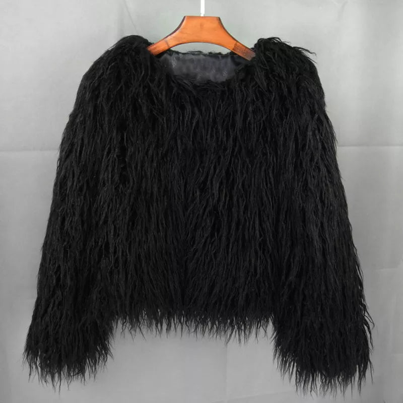 Elisa – Levendige Unisex Festival Faux Fur Jas