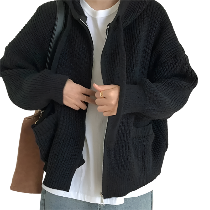 Gabriella – Oversized Gebreide Dames Sweater met Rits