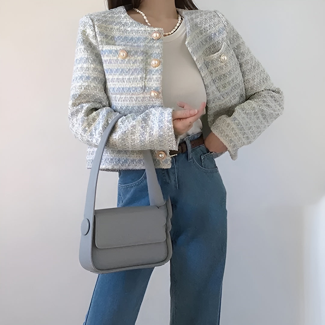 Camille – Elegante Dames Tweed Blazer