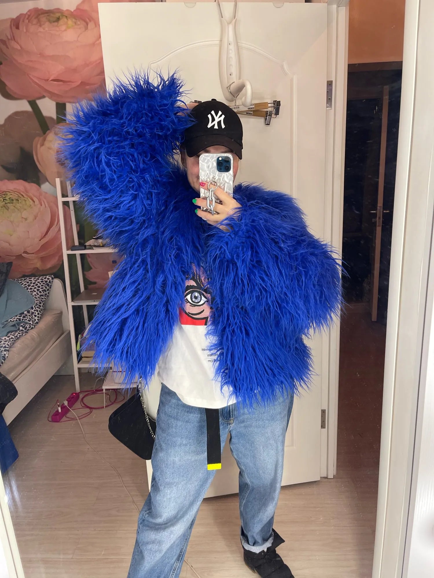 Elisa – Levendige Unisex Festival Faux Fur Jas