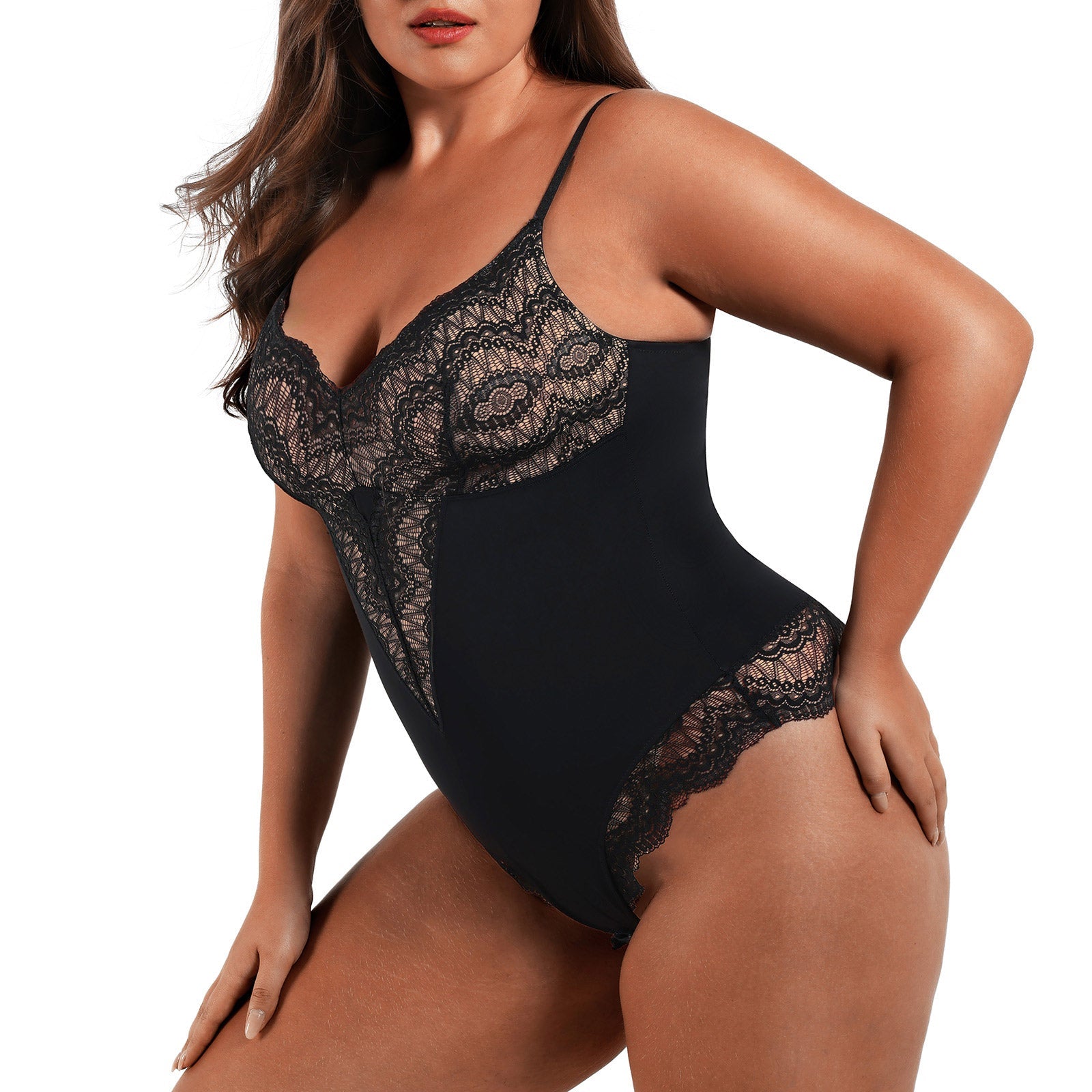 Deep-V Sensual Dames Bodysuit