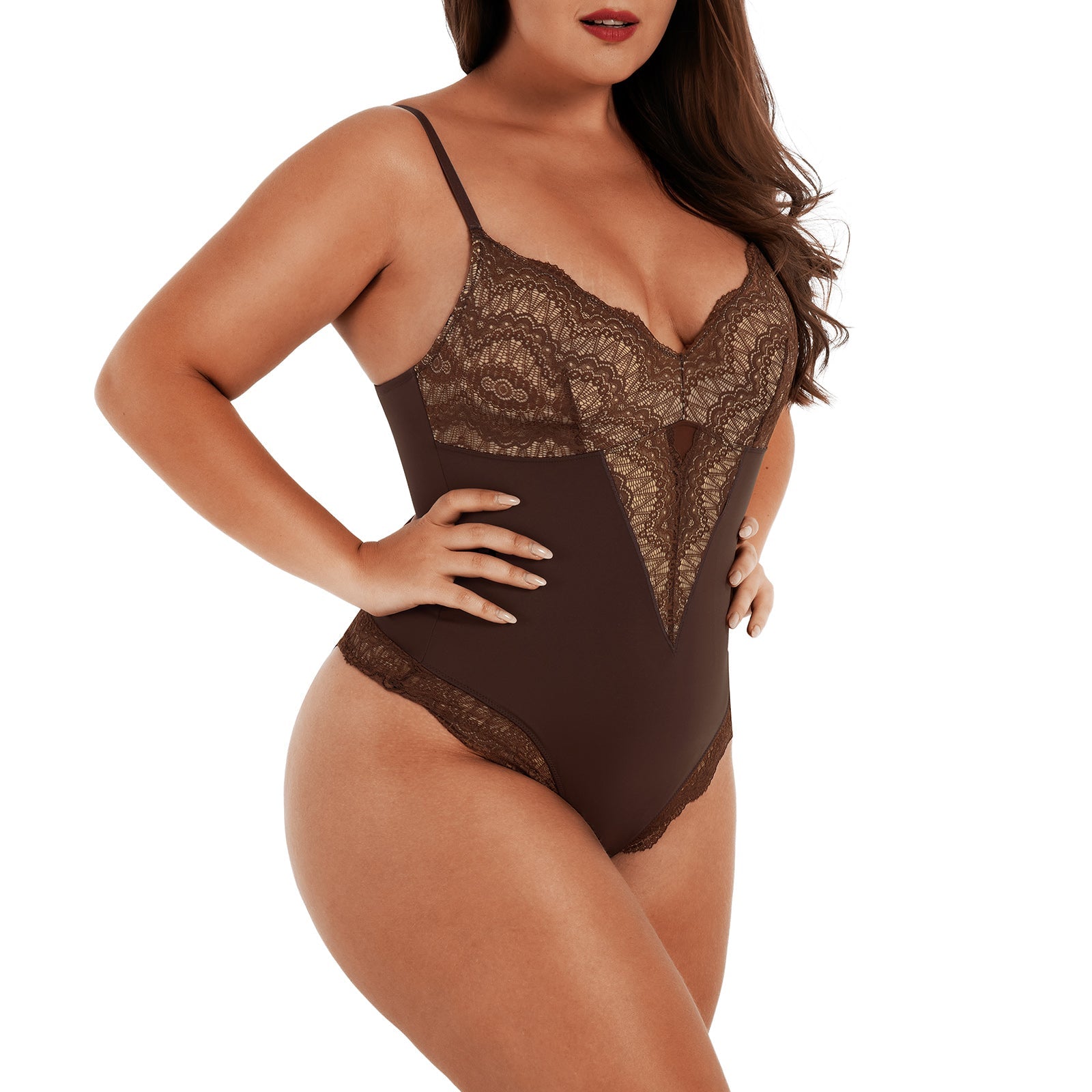 Deep-V Sensual Dames Bodysuit