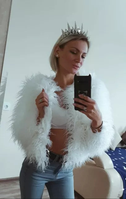 Elisa – Levendige Unisex Festival Faux Fur Jas