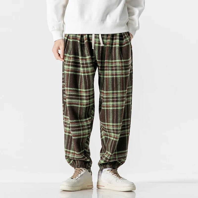 Lorenzo – Relaxte Heren Geruite Sweatpants