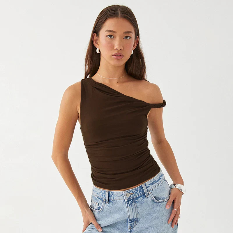SandroVitale Slim Fit Top met enkele band Voor Dames