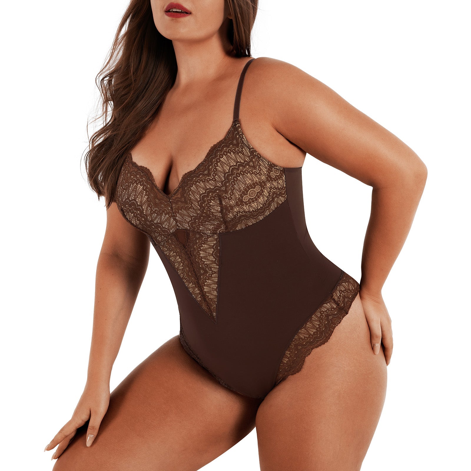Deep-V Sensual Dames Bodysuit