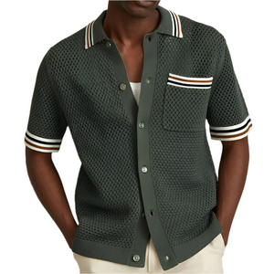 Lorenzo – Premium Korte Mouwen Gebreide Herenshirt