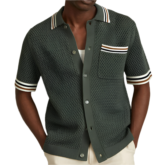 Lorenzo – Premium Korte Mouwen Gebreide Herenshirt