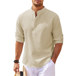 Lorenzo – Stretch-Fit Heren Henley Shirt