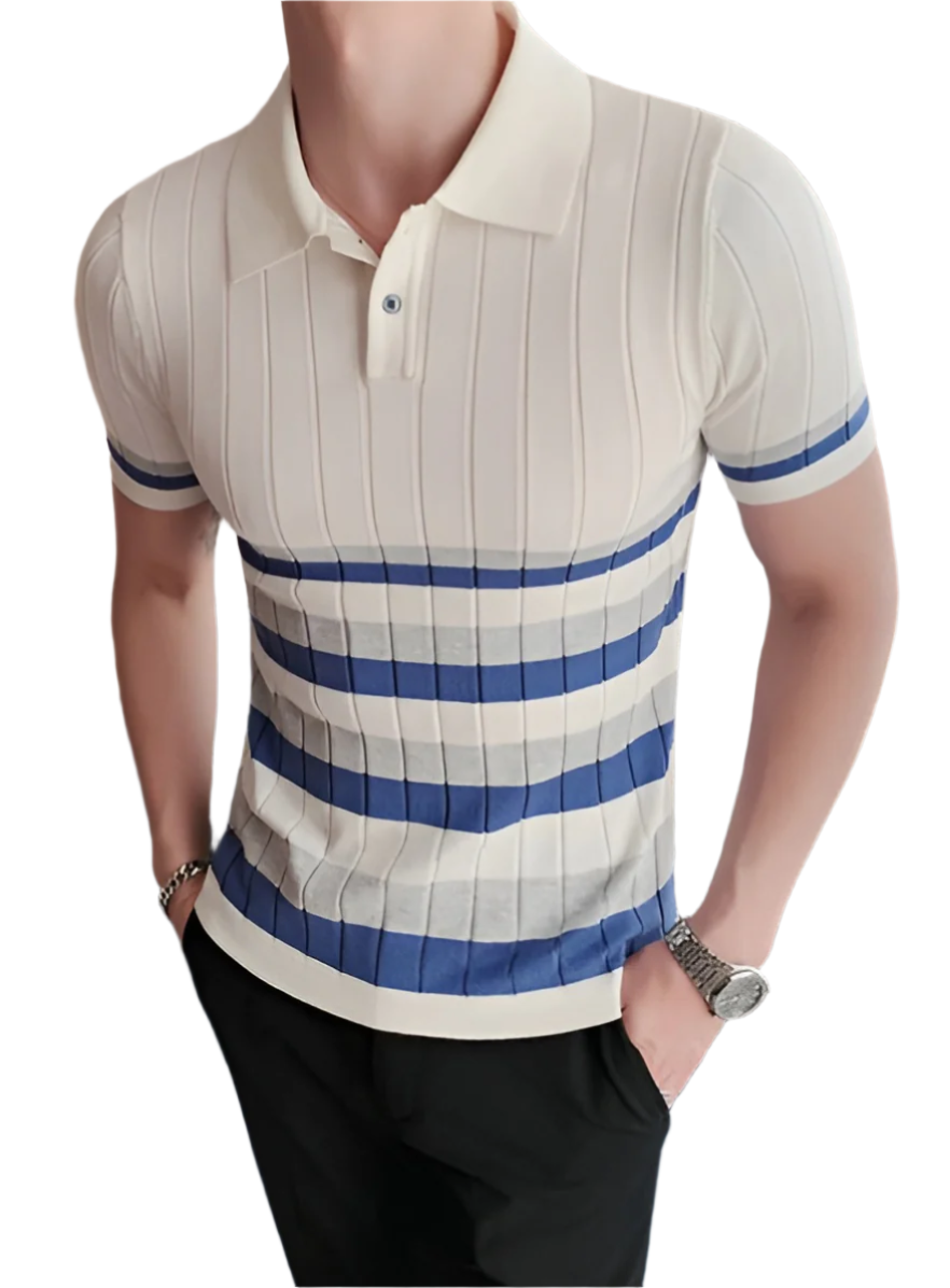 Lorenzo – Klassieke Gestreepte Heren Polo