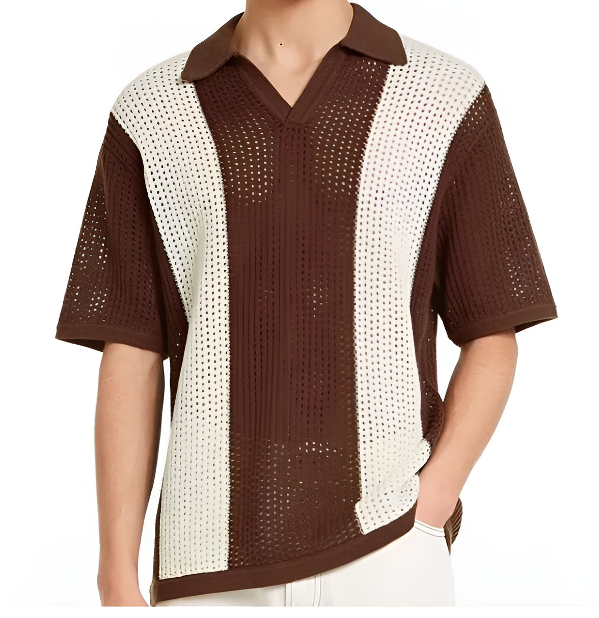 Lorenzo – Hollow-Knit Heren Polo