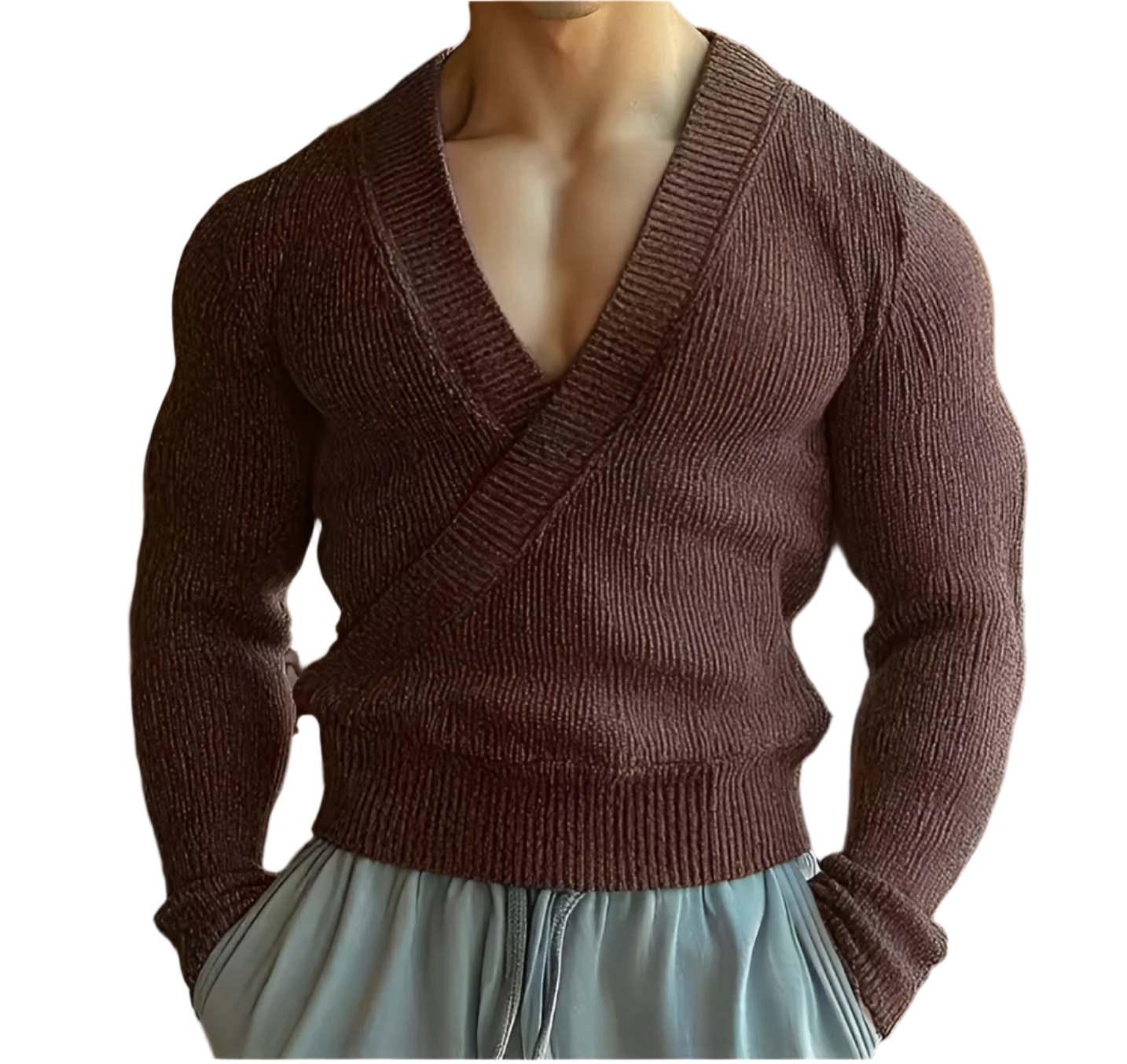 Luca – Zachte V-Hals Heren Wintertrui