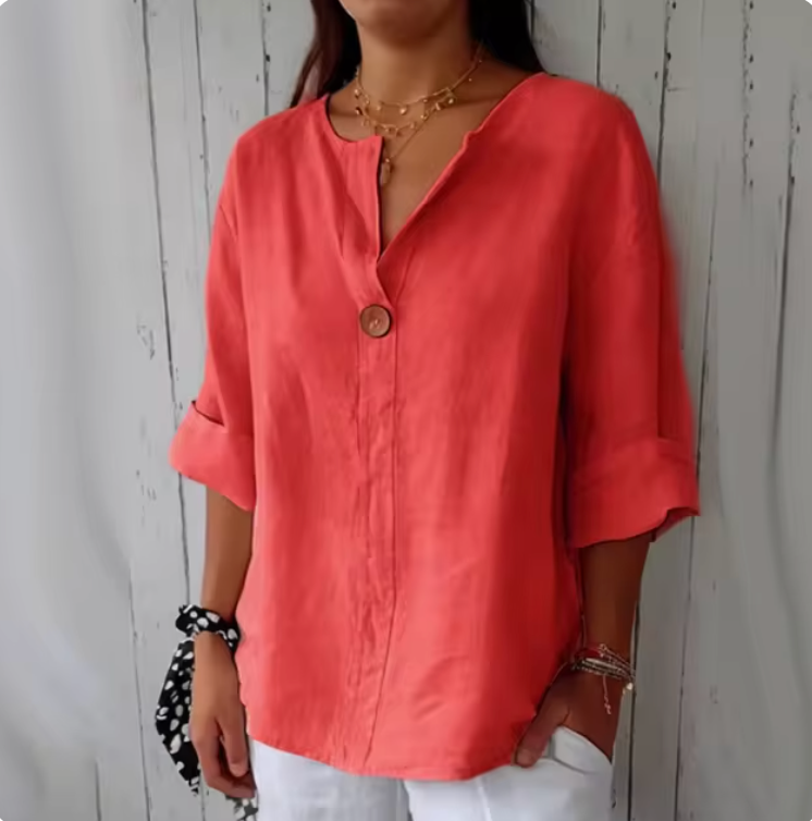 VittoriaBianchi Elegante Katoenen Blouse