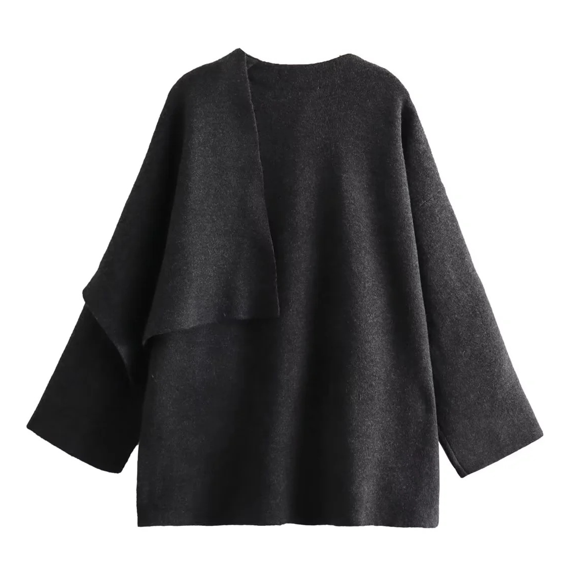 Tessitura™️ Asymmetrische sjaal Korte gebreide winterjas voor Dames