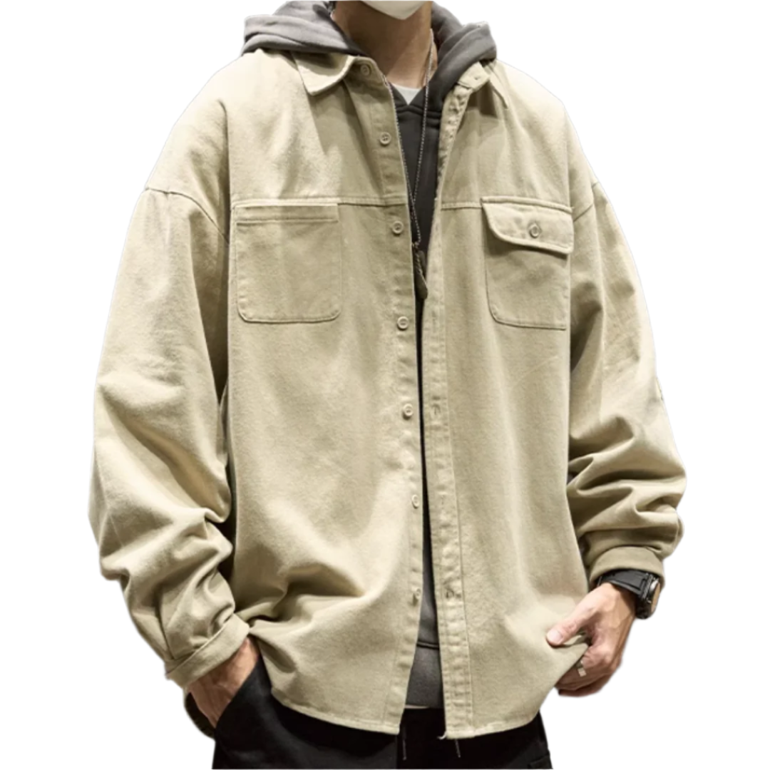 Luca – Retro-Inspiratie Heren Overhemd met Lange Mouwen