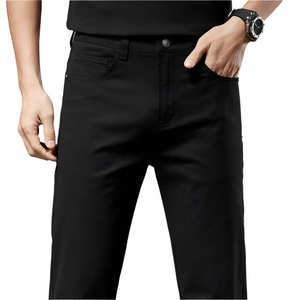 Giovanni – Geklede Heren Straight-Leg Katoenen Broek