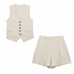 GiuseppeLazzari linnen giletset voor dames