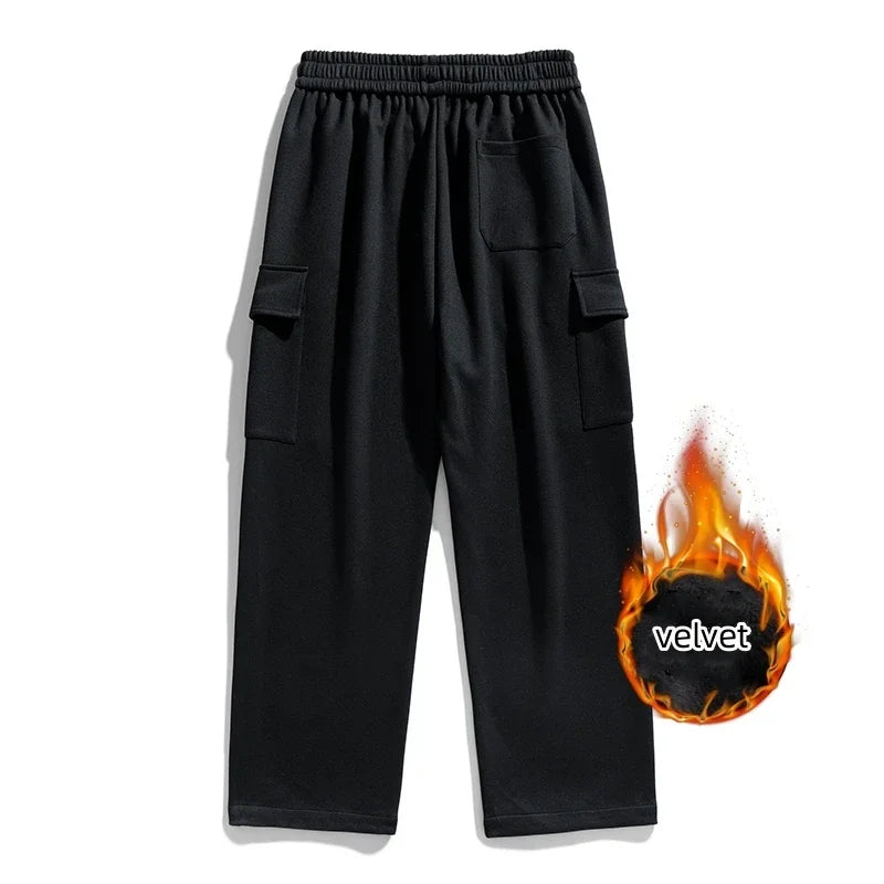 Lorenzo – Relaxte Heren Velvet Cargo Joggingbroek