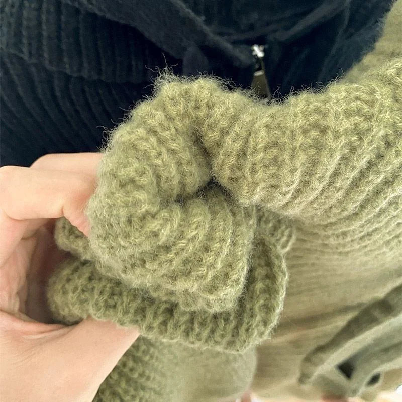 Gabriella – Oversized Gebreide Dames Sweater met Rits