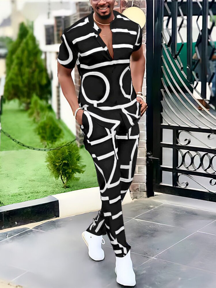 VittorioGreco Tweedelige Casual Heren Sets