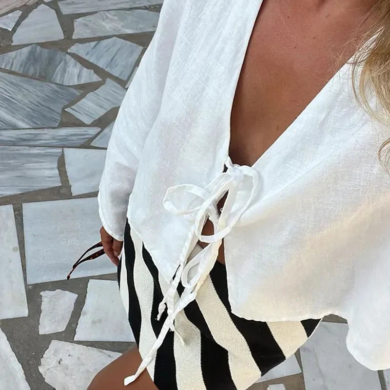 ValentinaRicci top met striksluiting voor dames