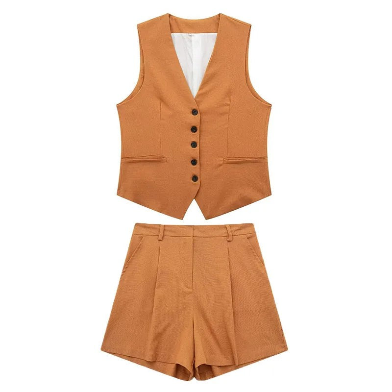 GiuseppeLazzari linnen giletset voor dames