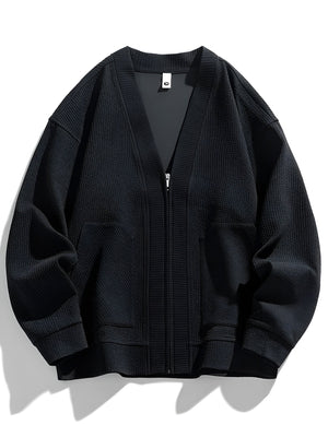 Lorenzo – Gebreide Wintercardigan met Rits voor Heren