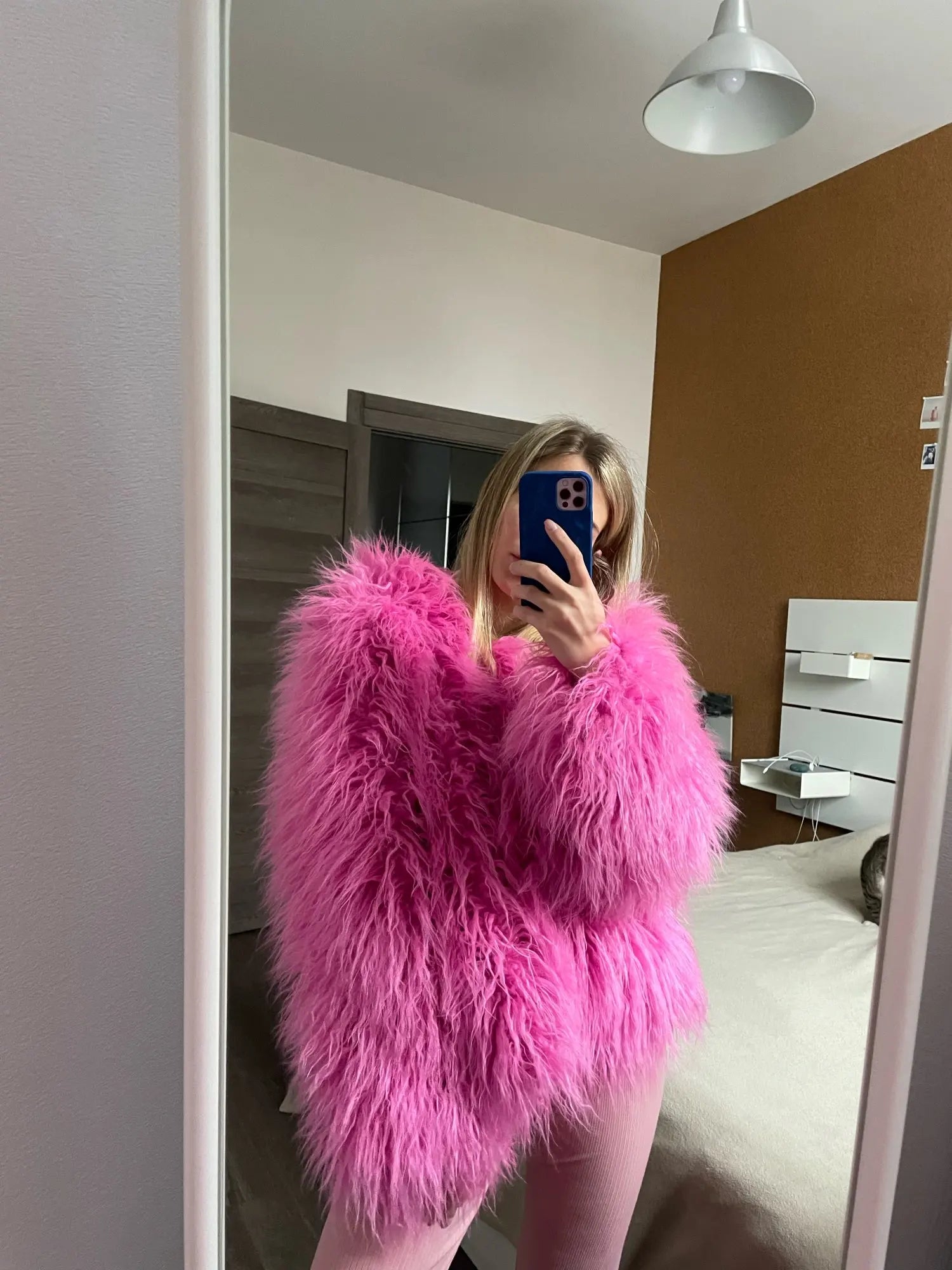 Elisa – Levendige Unisex Festival Faux Fur Jas