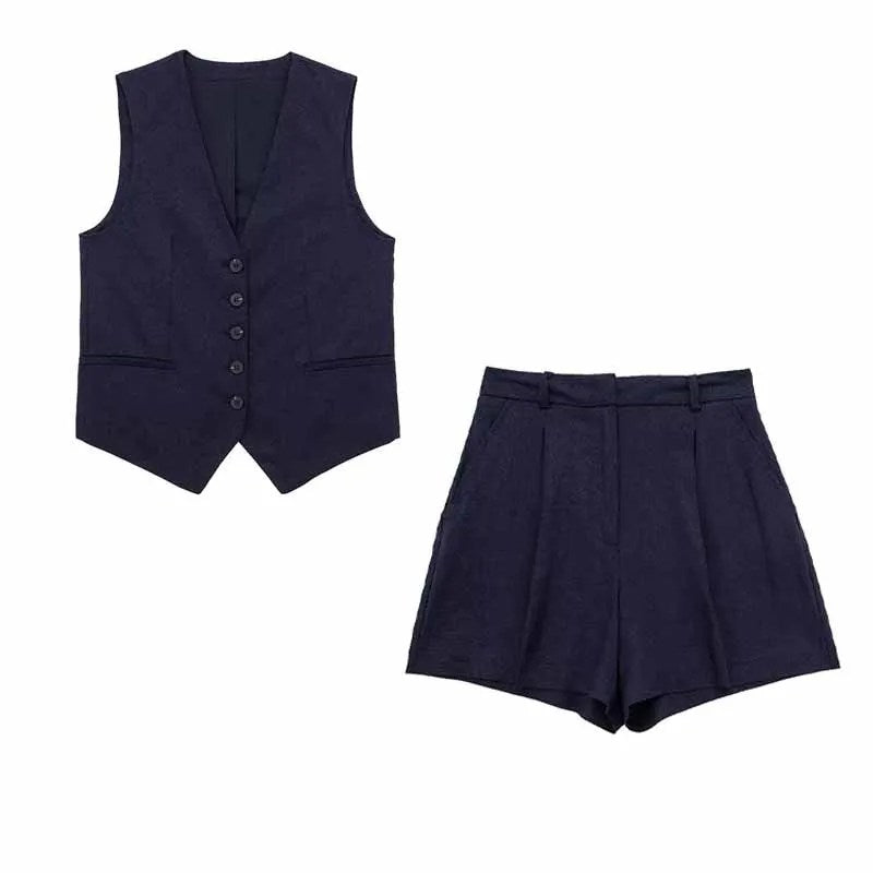 GiuseppeLazzari linnen giletset voor dames